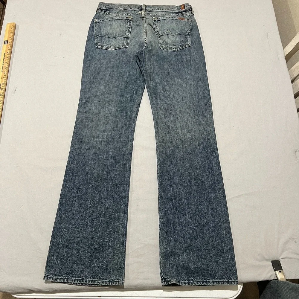7 For All Mankind Mens Blue Denim Y2K Western Comfortable Bootcut Jeans Size 32